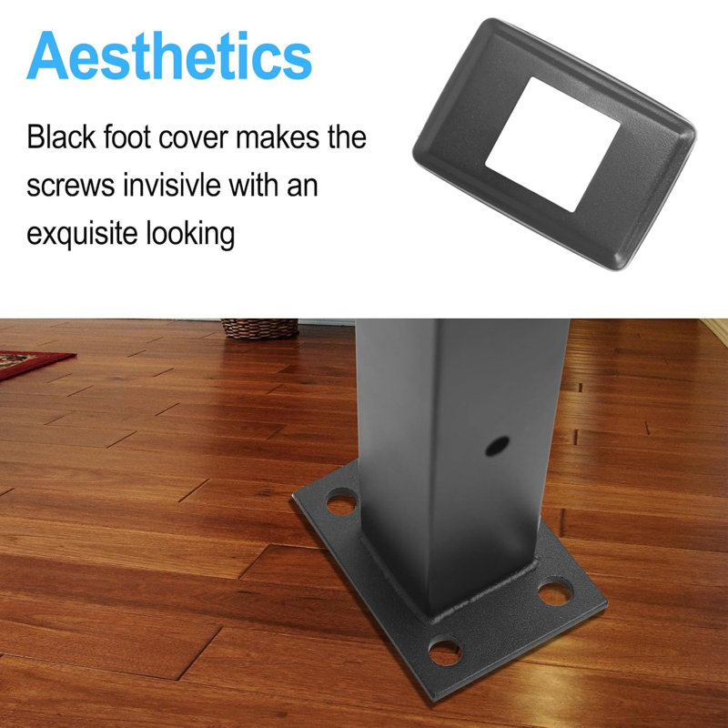 36" Level Drilled Cable Railing Post For Deck Railing-matte Black