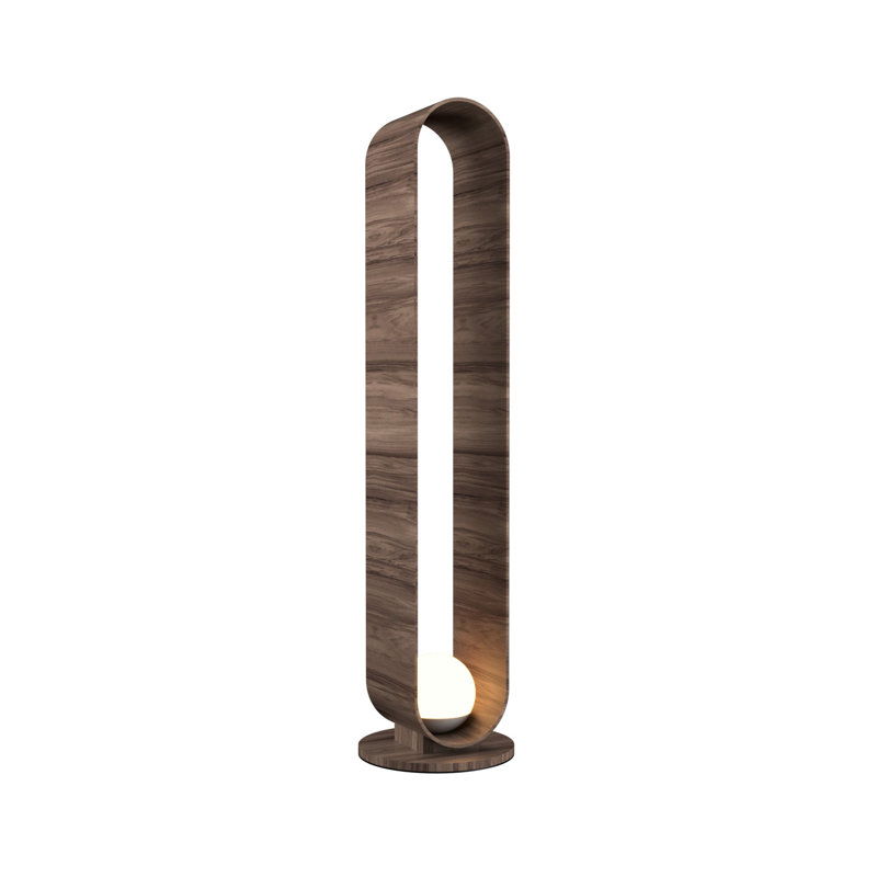 Sfera 47.97'' Novelty Floor Lamp, American Walnut