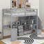 Lit mezzanine simple avec bureau et tiroirs-162865144