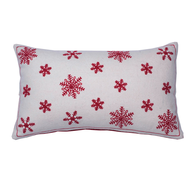 Coussin lombaire en laine noel let it snow