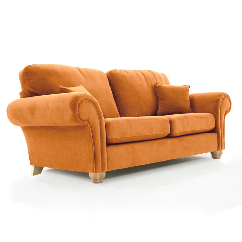 Foreston 2 Seater Velvet Sofa, Burnt Orange