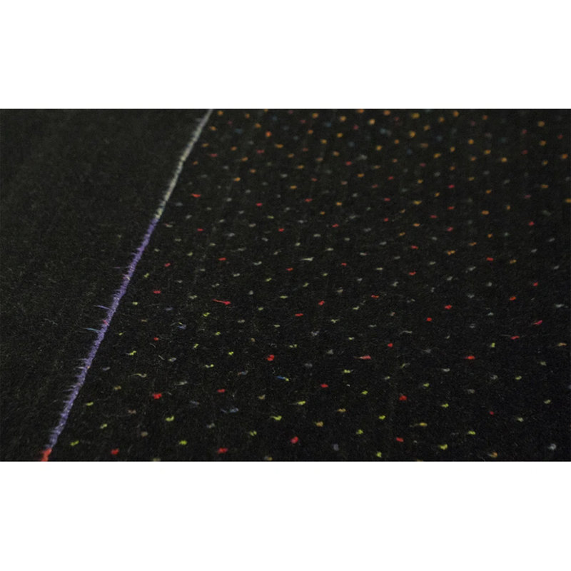 Wool Area Rug in Black, Rectangle 8' x 10'