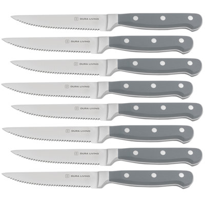 Dura Living 8 Piece Forged Stainless Steel Steak Knife Set (Set of 8)
