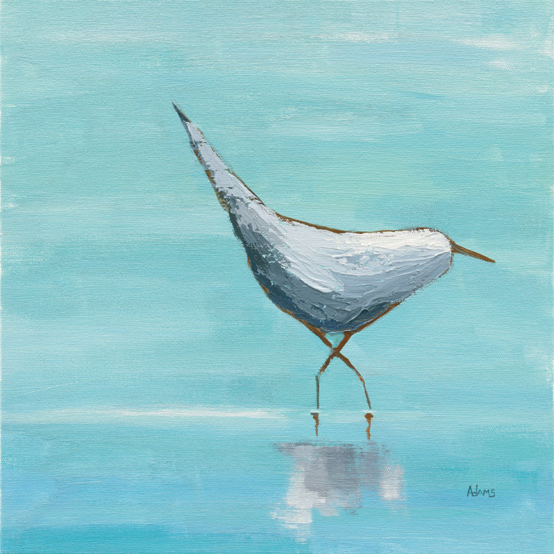 Egret I by Phyllis Adams - Wrapped Canvas Painting, 30cm H x 30cm W