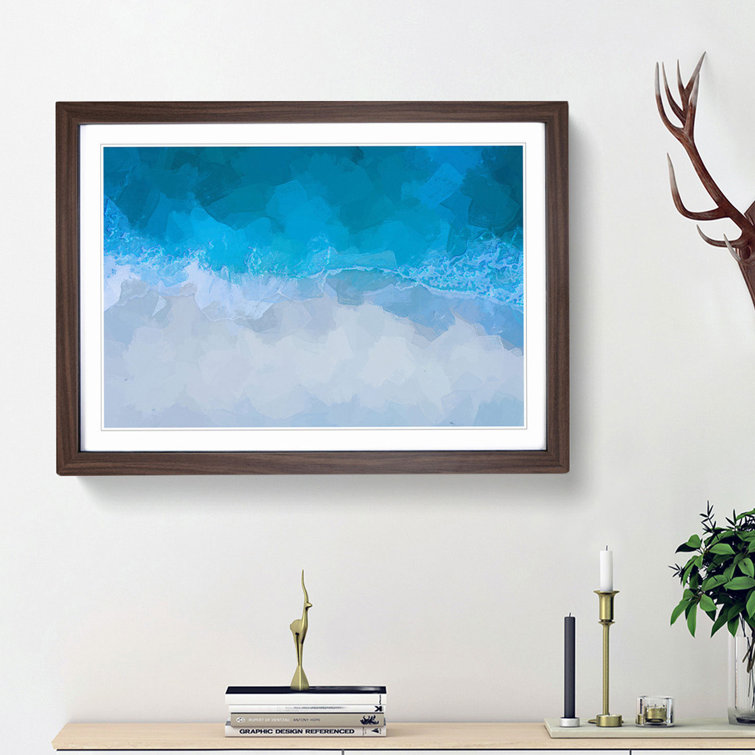 Edge of the Ocean in the Maldives in Abstract - Picture Frame Graphic Art Print