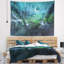 Tapisserie de paysage de twilight valley abstraite-28483114