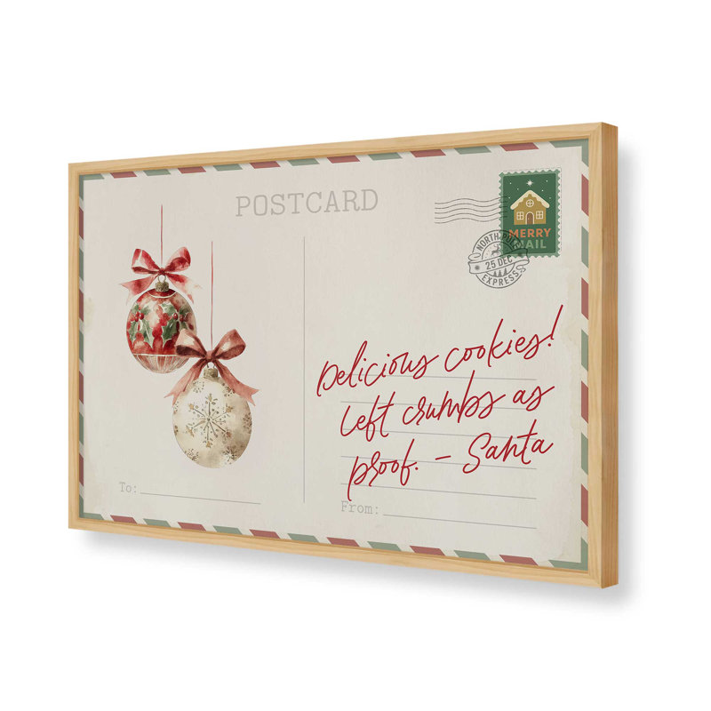 «Santa's Midnight Snack», reproduction d'art, 8 po x 10 po, Érable américain