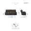 Amite Canapé inclinable droit en chenille W-1759231573