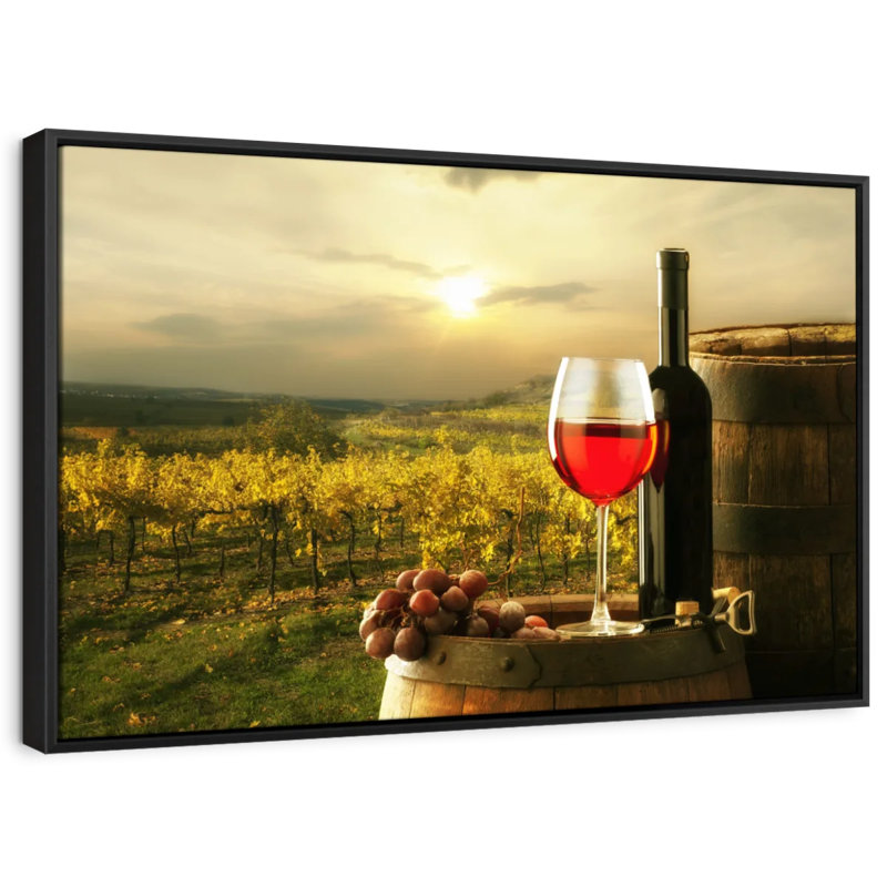 «Sonoma Vineyard Red Wine Wall Art», H 9 po x l 13 po