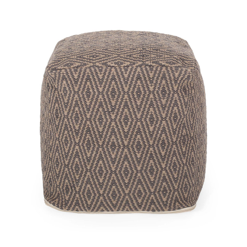 Amuleto Hand-Loomed Cotton Pouf, Comfortable And Stylish Home Accent For Living Rooms And Bedrooms