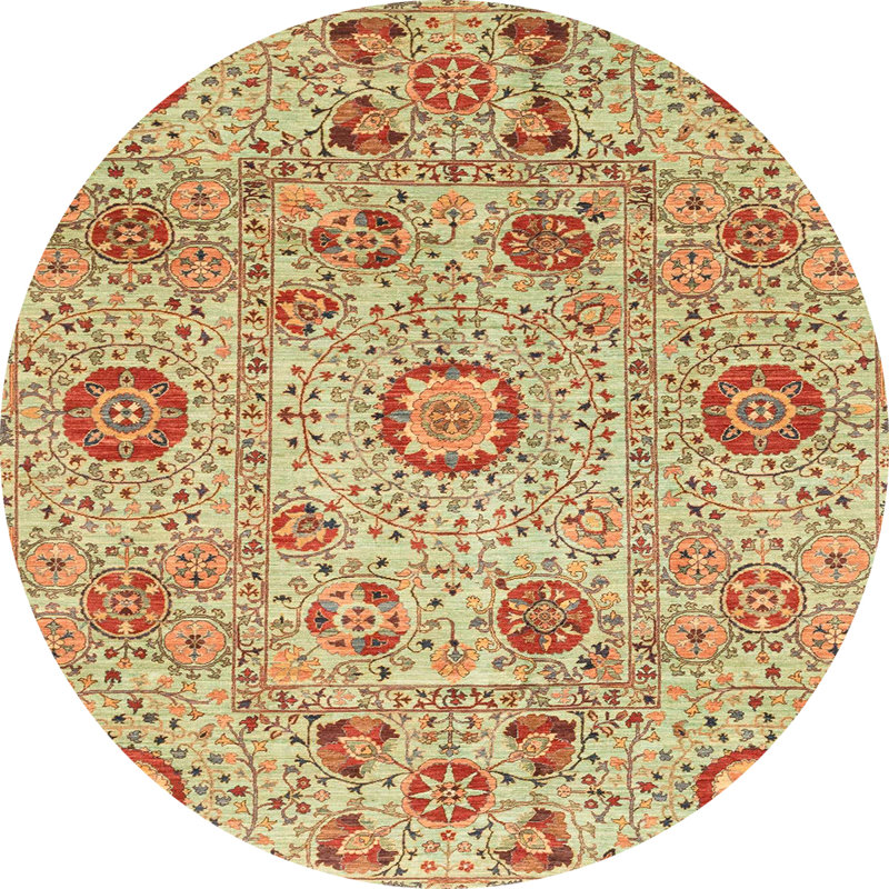 Abstract Indoor Rug, Round 8'