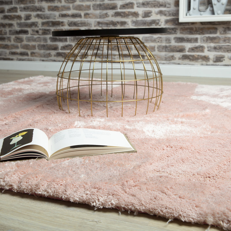 Curacao Abstract Hand Tufted Area Rug, Rectangular 200 x 290cm, Pink