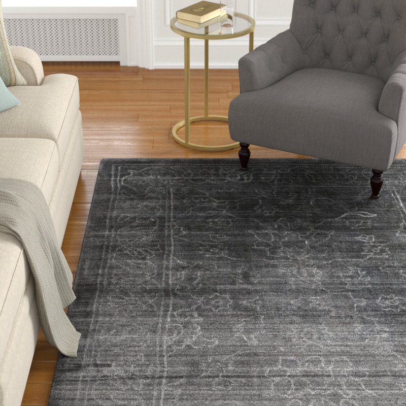 Malonne Viscose Oriental Indoor Rug, Rectangle 6' x 9'