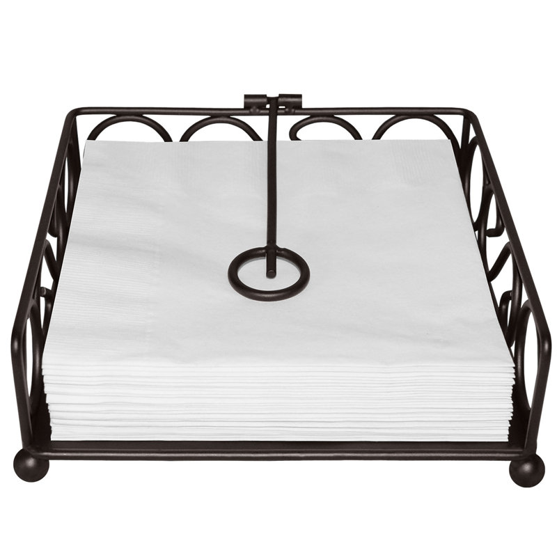 Porte-serviettes plat Red Barrel Studio® Scroll Collection, Bronze