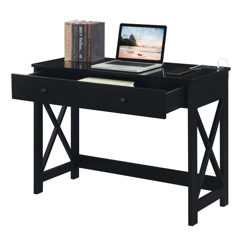 Bureau Ruya avec prises intégrées, Noir