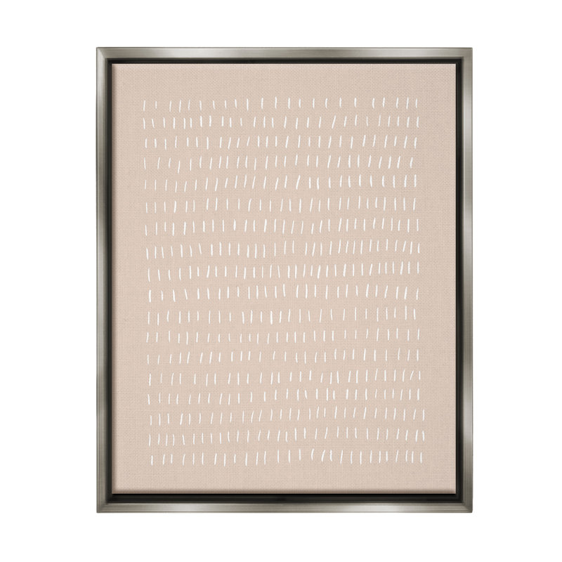 «Beige Dash Pattern» par Victoria Borges sur, H 31 po x l 25 po, Cadre flottant gris lustré