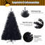 Arbre de Noël noir en épinette artificielle-1302914678