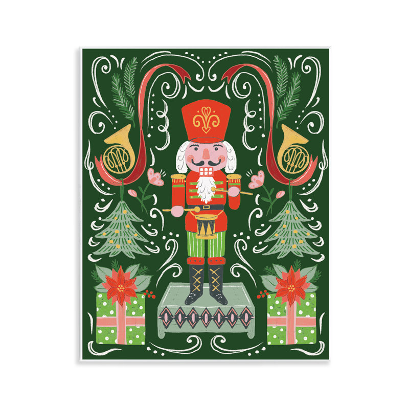 «Festive Nutcracker Celebration», art mural sur bois