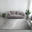 Tapis gris à poil long fabriqué à la main Arabinda-396722317