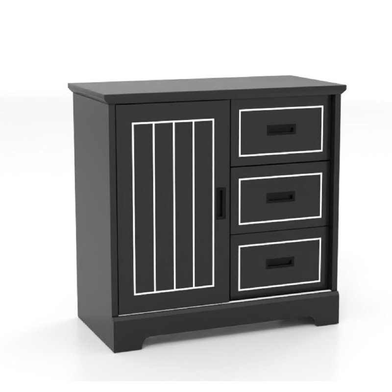 80cm Sideboard, Black