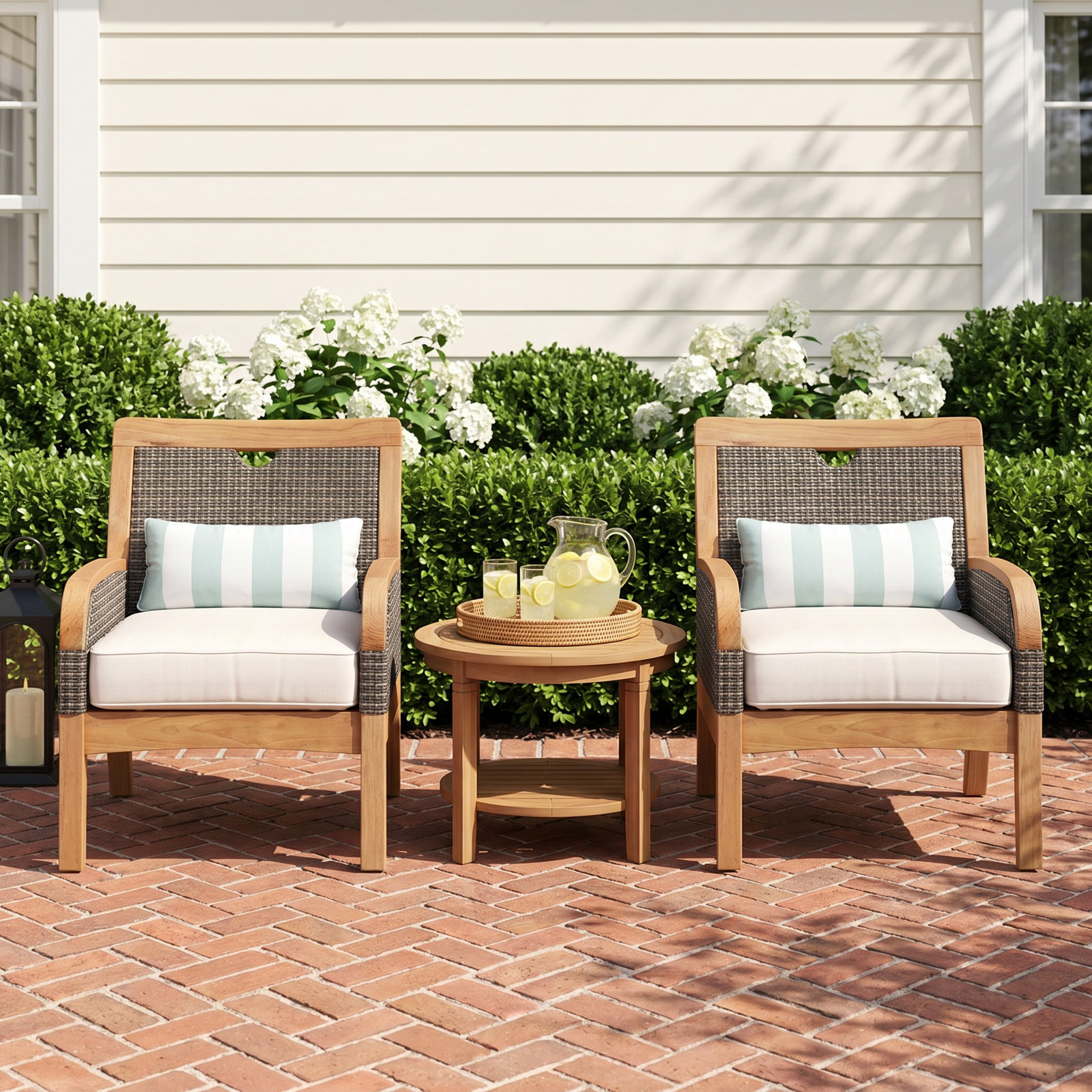 Colden 2-Person Teak Patio Seating Group