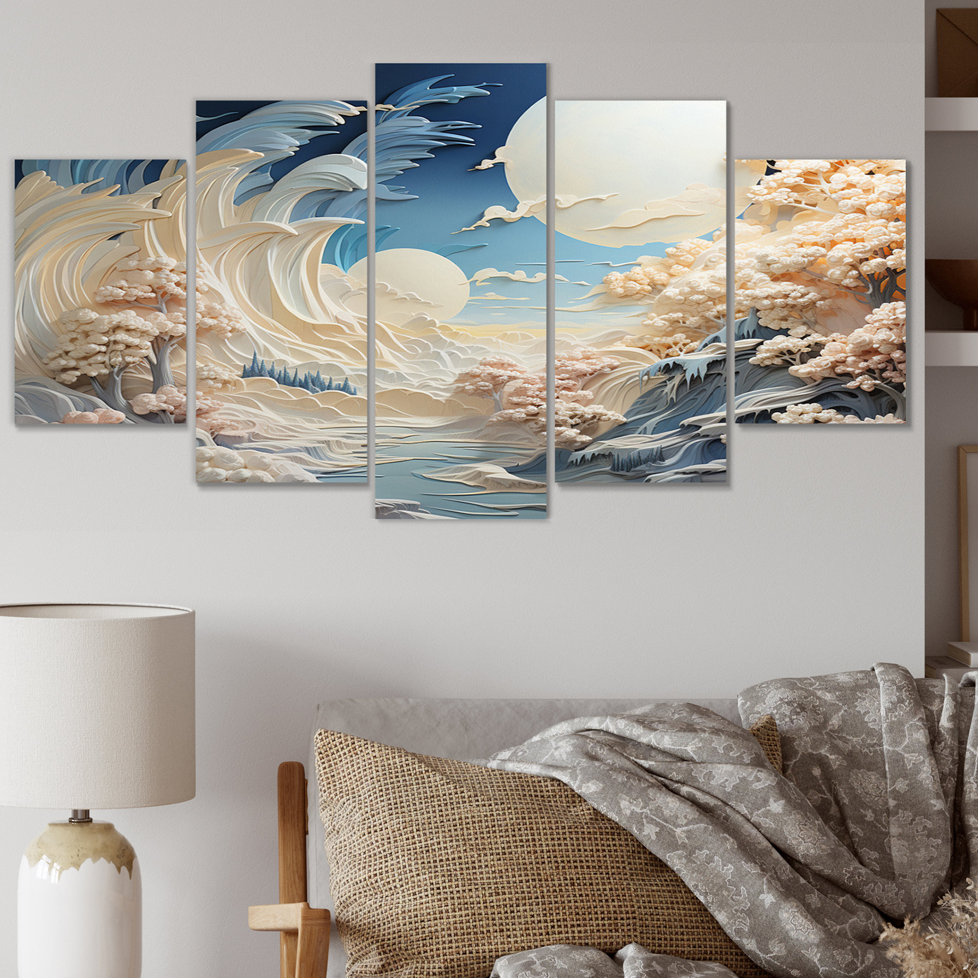 Design Art Clouds Celestial Landscape IV - Landscapes Metal Wall Decor