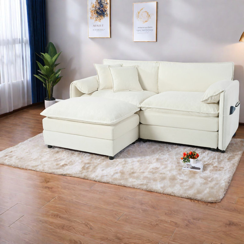 Spacious Modular Sofas With Chenille Comfort For Modern Living