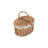 Wicker Lidded Picnic Hamper Basket with Lining