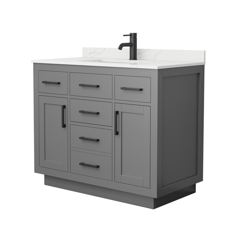 Beckett TK 42'' W Vanity, Single, Matte Black