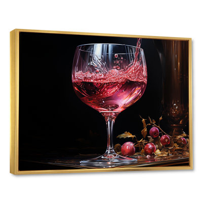 Radiant Ruby Red Wine With Reflective Gleam - Wine Wall Art