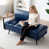 Blue Faux Leather