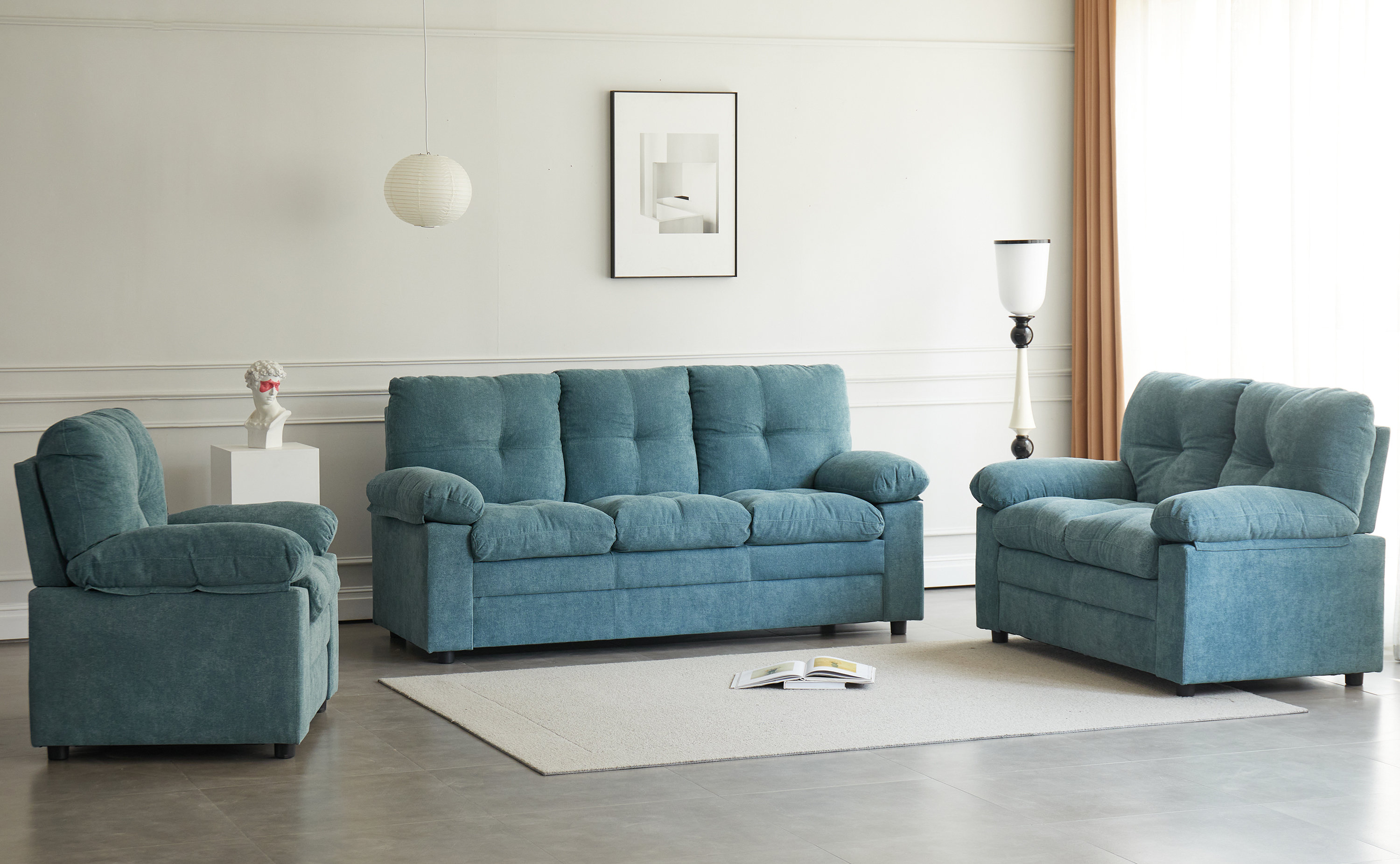 Ebern Designs 3 - Piece Cotton Living Room Set - Wayfair Canada