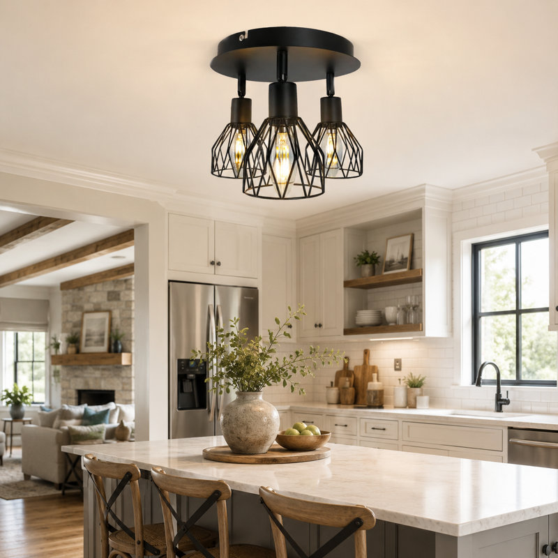 Bringfried 3 - Light 8.66" Semi Flush Mount
