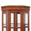 Vitrine de coin avec 5 tablettes et un système d'éclairage, en noyer (ampoule E26 non incluse)-1868822723