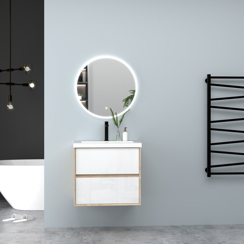 400mm Single Bathroom Vanity with Integrated Resin Basin