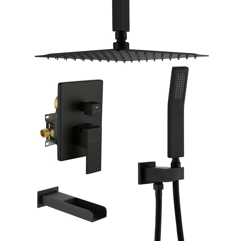 All-In-One Kit with Rough in-Valve, Matte Black