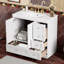 Ensemble de meuble-lavabo autoportant 36 po avec lavabo en céramique Adler, 4 tiroirs à fermeture en douceur-123413731