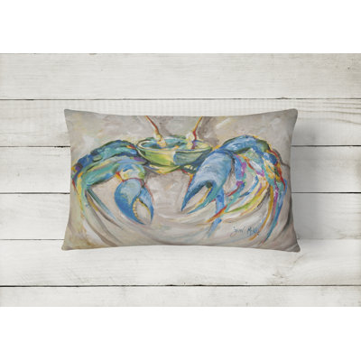 Crab Outdoor Throw Pillow