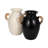 Terracotta Pottery Vase with Woven Handles - Decorative and Versatile Single Handmade Ceramic Accent Vessel for Modern or Rustic Spaces.-1454019901