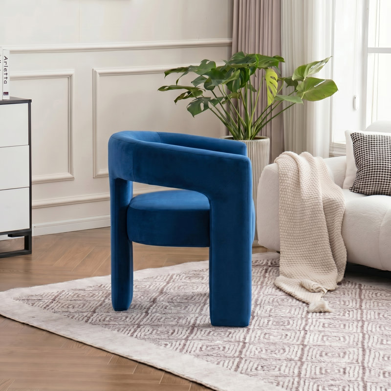 Fauteuil en velours, Navy