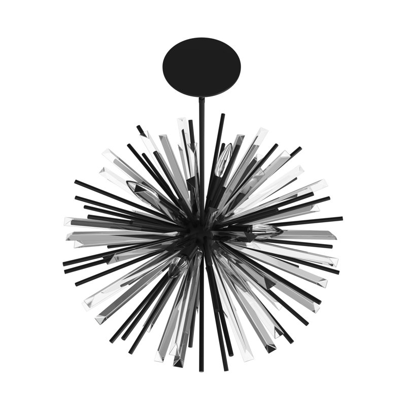 Palisades Ave. Metal And Crystal Chandelier