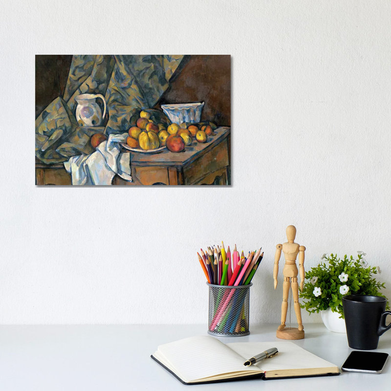 Still Life With Apples And Peaches, C.1905 by Paul Cezanne - Wrapped Canvas Gallery-Wrapped Canvas Giclée