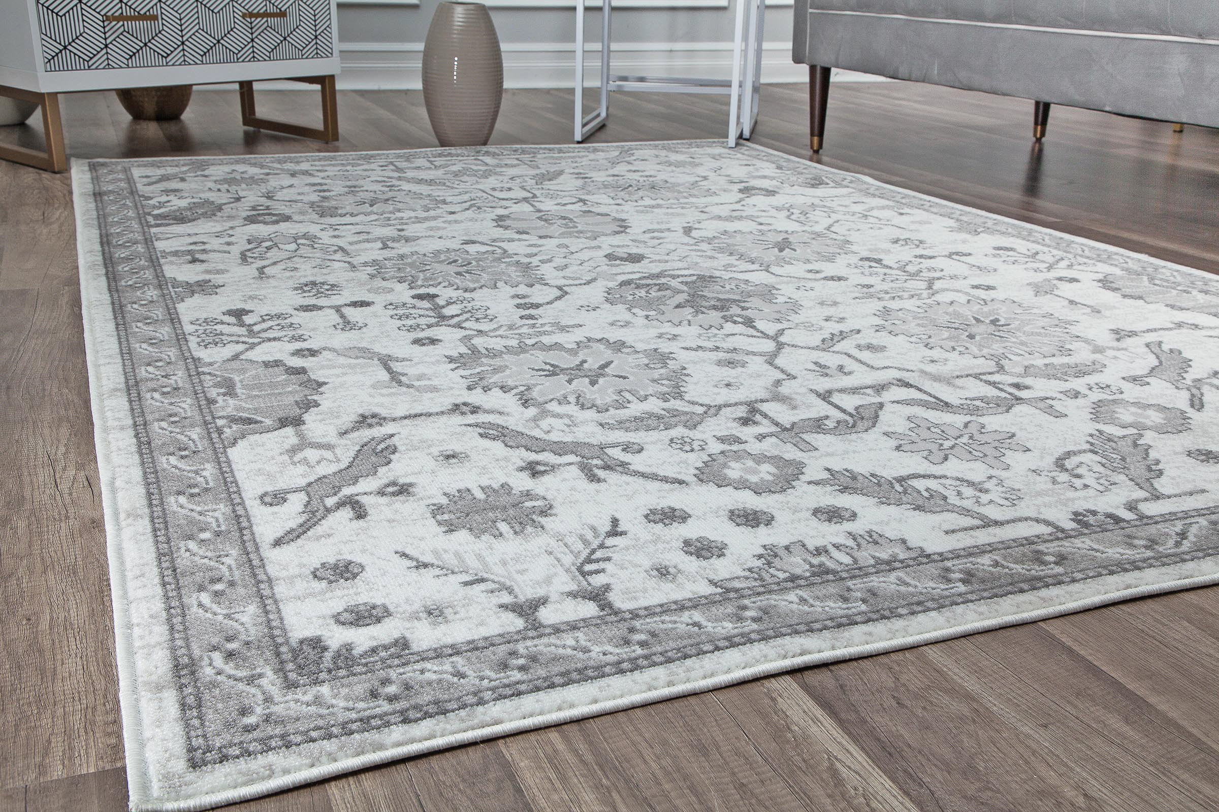 Lark Manor Freya Farmhouse Slate Area Rug & Reviews | Wayfair