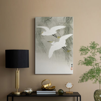 Koson's Flying Herons I - Cavas enveloppés de galerie
