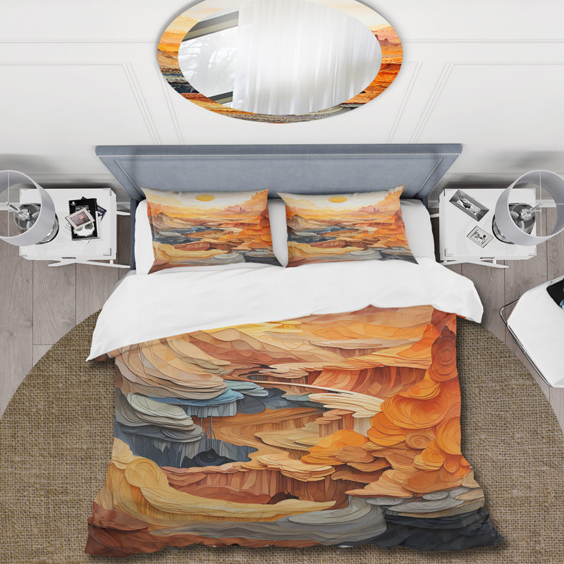 Ensemble de housse de couette Bold Landscape Canyon Desert II - Canyon, Housse de couette très grand et 2 très grandes t