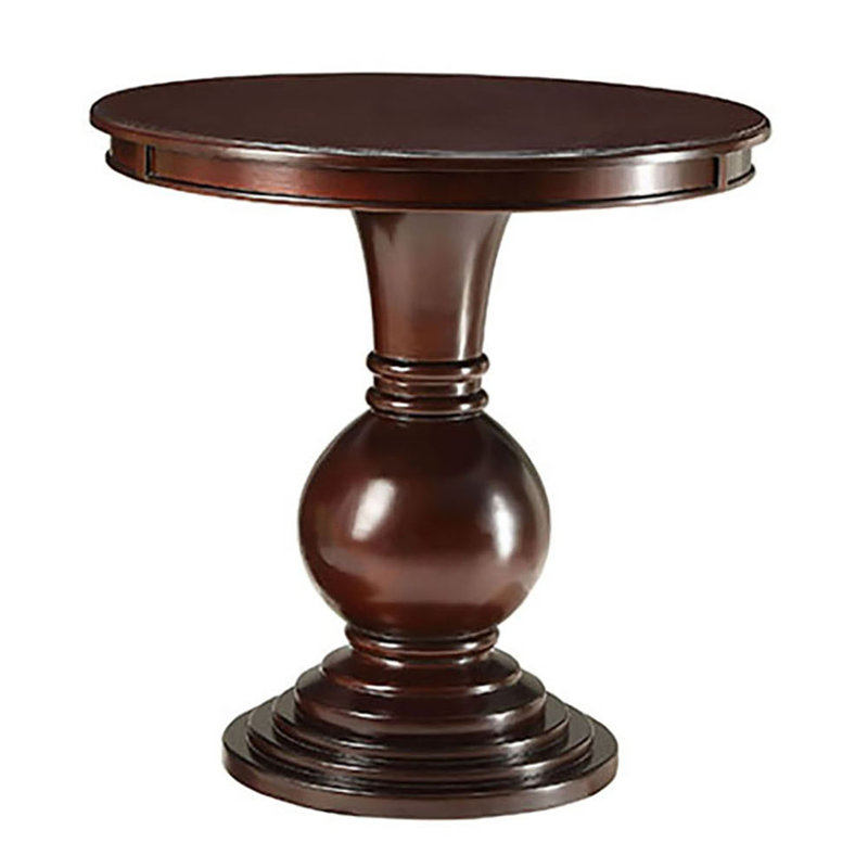 Accent Table with Pedestal Base, Espresso