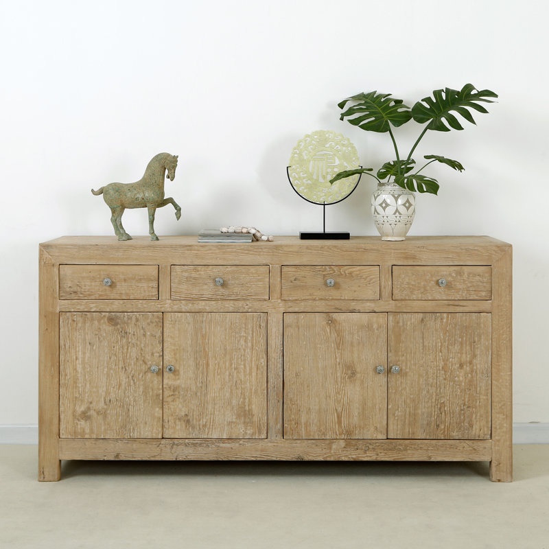 72'' W Solid Wood Sideboard, Brown