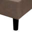 Lit plateforme contemporain tapissier double, tête de lit capitonnée, brun