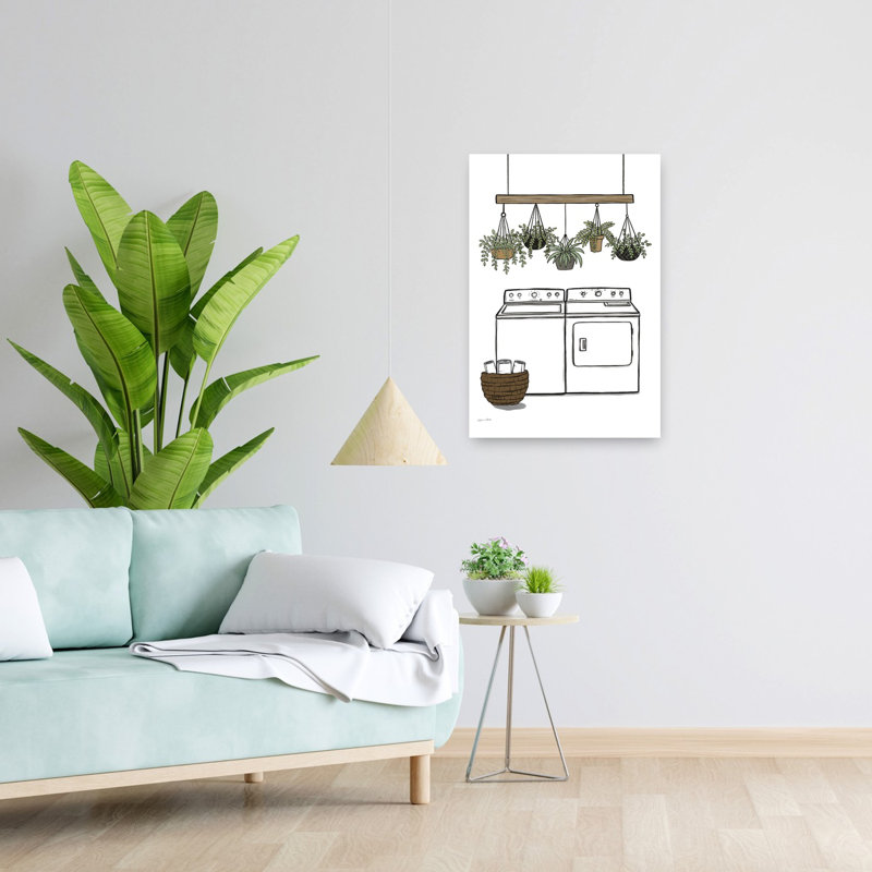 Plant Lady's Laundry Room, art contemporain, H 24 po x l 16 po