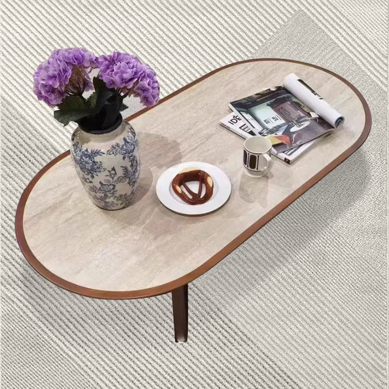Table basse de style rétro pour la table basse en pierre, H 15,35 po x L 50,79 po x l 27,17 po